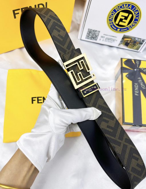 Belt FENDI Fendi ReproductionThe waistband is made of 100% cowhide, ensuring a double-layer xqwfoo4w - Image 9