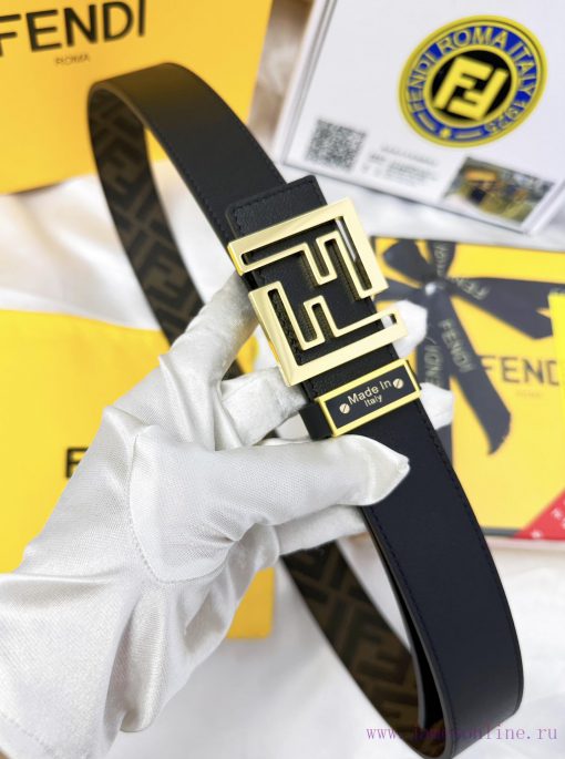 Belt FENDI Fendi ReproductionThe waistband is made of 100% cowhide, ensuring a double-layer rc8xgrjf - Image 4
