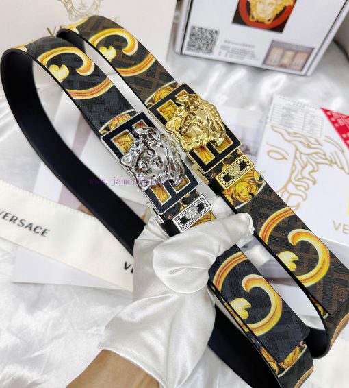 Belt Versace Versace Top Remakes-The waistband is made of 100% imported original cowhide, en ff2qjkvb - Image 2