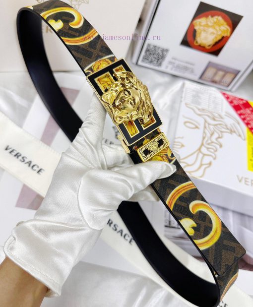 Belt Versace Versace Top Remakes-The waistband is made of 100% imported original cowhide, en ff2qjkvb - Image 9