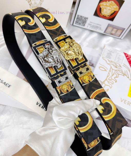 Belt Versace Versace Top Remakes-The waistband is made of 100% imported original cowhide, en i4m28m21 - Image 10