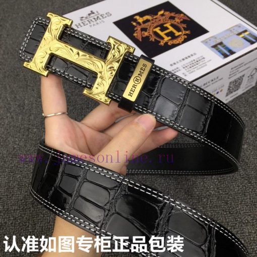 Hermes Hermes Crocodile Pattern. 0Grade: Italian imported 100% top layer cowhide, Hermes. He v5vhti5m - Image 3