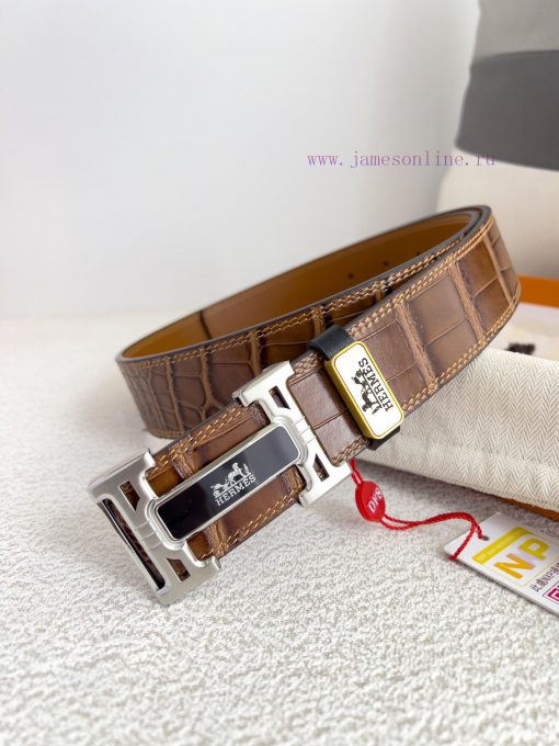 Hermes Hermes waist beltHanging buckle, classic pure steel material buckle head, double-side m8qb9bpv