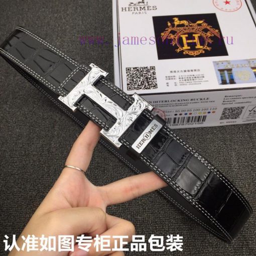 Hermes Hermes Crocodile Pattern. 0Grade: Italian imported 100% top layer cowhide, Hermes. He 01svjlxz - Image 6