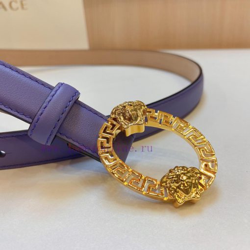 Versace Versace 2.0cm thin waistband made of original soft leather with a signature 3D buckl fhhst18q - Image 5