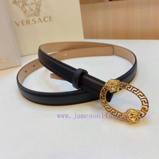 Versace Versace 2.0cm thin waistband made of original soft leather with a signature 3D buckl iljrfdvy - Image 4