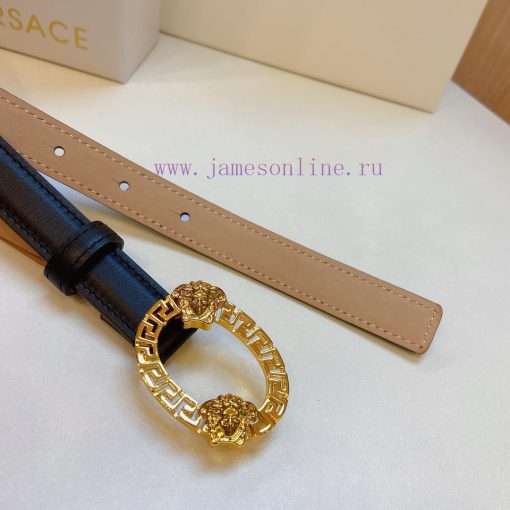 Versace Versace 2.0cm thin waistband made of original soft leather with a signature 3D buckl iljrfdvy - Image 5