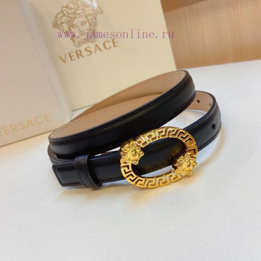 Versace Versace 2.0cm thin waistband made of original soft leather with a signature 3D buckl iljrfdvy - Image 6