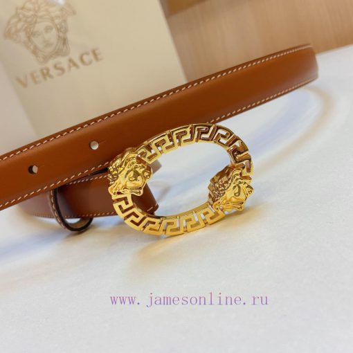Versace Versace 2.0cm thin waistband made of original soft leather with a signature 3D buckl 6v1butwa - Image 5