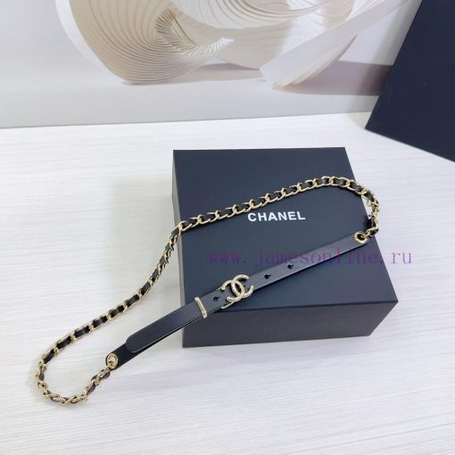 Chanel 1.5cm chain style Chanel belt, double-sided top layer cowhide material, length. 758.8 5uv83n09 - Image 3