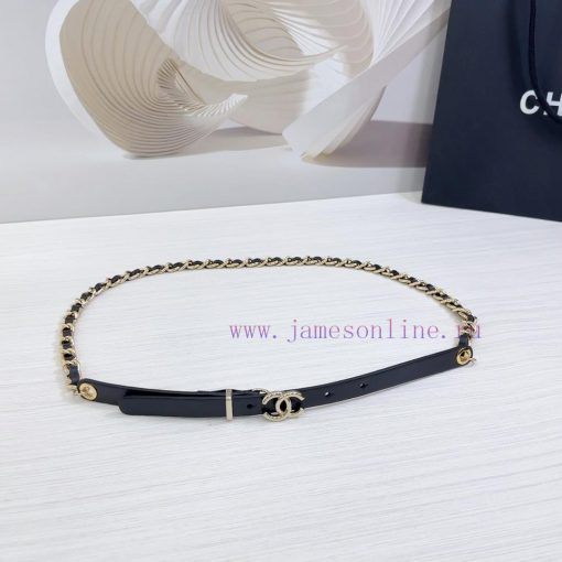 Chanel 1.5cm chain style Chanel belt, double-sided top layer cowhide material, length. 758.8 5uv83n09 - Image 6