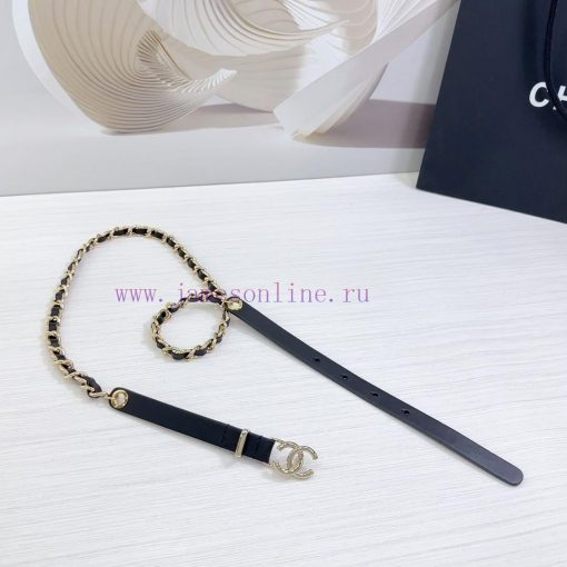 Chanel 1.5cm chain style Chanel belt, double-sided top layer cowhide material, length. 758.8 5uv83n09 - Image 8