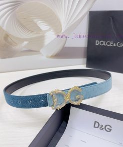 3.0cm D&G Dolce&Gabbana waist belt, made of special denim fabric paired with top layer cowhi qx63kmkh