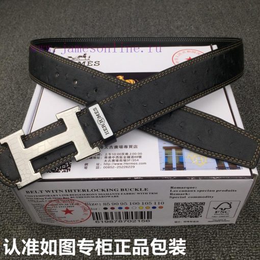 Hermes Hermes ostrich patternGrade: Italian imported 100% top layer cowhide, Hermes. Herm è bpnjhpgb - Image 8