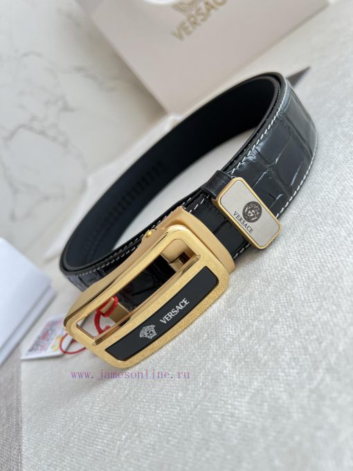 Versace Versace. ️ Belt and belt automatic beltAutomatic belt, classic head buckle made of p rex5nudw - Image 4