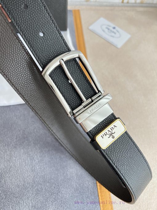 Prada PRADA ️ Belt and beltNeedle buckle, original classic boutique rotating needle buckle, vq6n7tft - Image 5