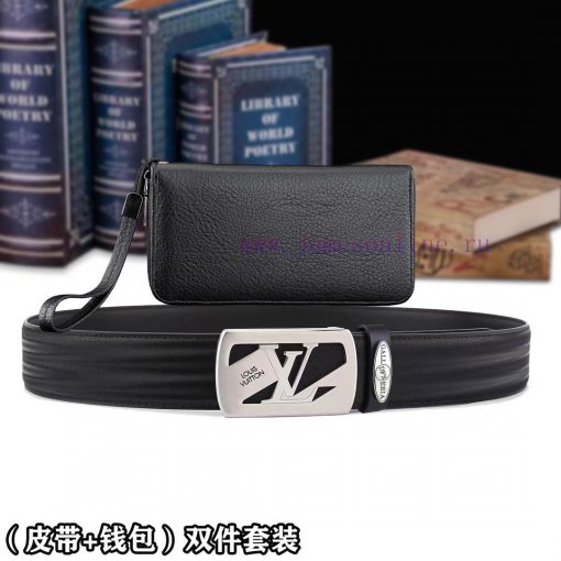Belt and wallet two-piece setWooden box with accompanying picturesL @ V belt+wallet setBuckl rx1gfm2p - Image 9