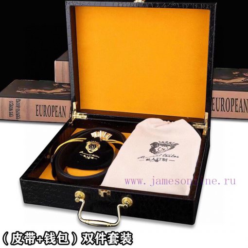 Belt and wallet two-piece setWooden box with accompanying picturesL @ V belt+wallet setBuckl rx1gfm2p - Image 10