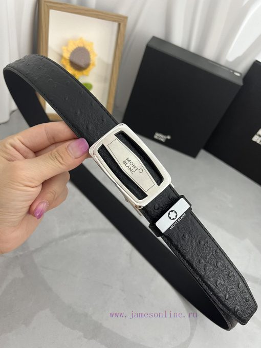 Montblanc Automatic BeltMaterial: Leather Belt with 100% Head Layer. The leather belt is gua zp4hqldl - Image 4