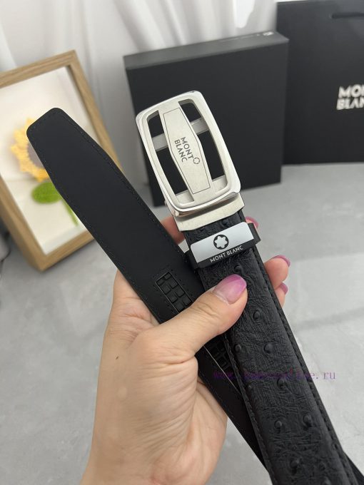 Montblanc Automatic BeltMaterial: Leather Belt with 100% Head Layer. The leather belt is gua zp4hqldl - Image 6