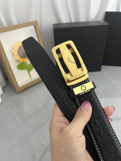 Montblanc Automatic BeltMaterial: Leather Belt with 100% Head Layer. The leather belt is gua 8gfae0tj - Image 9