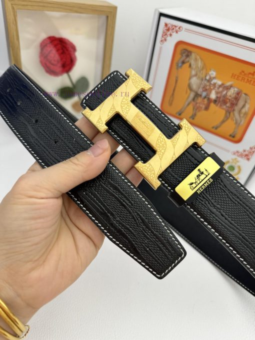 Hermes Hermès  Material: Leather Belt with 100% Head Layer. The leather belt is guaranteed t k5d9pz2z - Image 4