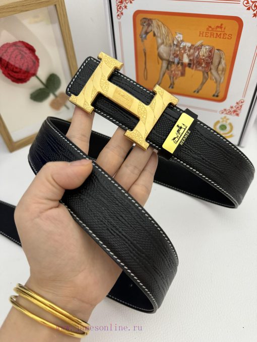 Hermes Hermès  Material: Leather Belt with 100% Head Layer. The leather belt is guaranteed t k5d9pz2z - Image 5
