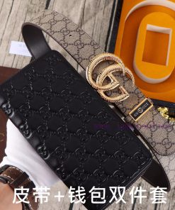 Gucci. Gucci two-piece setWooden box, belt+wallet, two-piece setGrade: Italian imported 100% wgo4p9oz