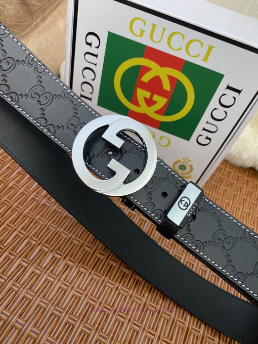 Gucci. Gucci  Material: Leather Belt with 100% Head Layer. The leather belt is guaranteed to jxy1v23p - Image 4