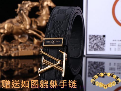 Belt LV Louis VuittonThe waistband is made of 100% cowhide, ensuring that the genuine leathe 2xgl7qba - Image 2