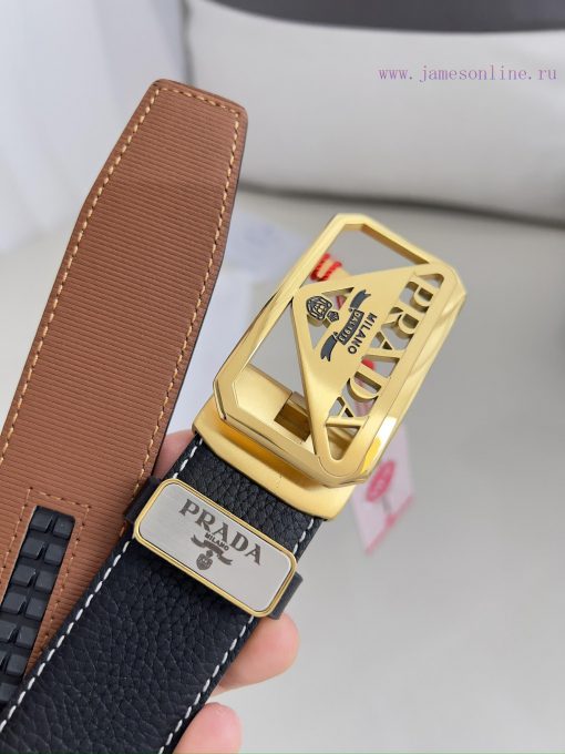 Prada. Prada Belt Automatic BeltAutomatic belt, classic pure steel material automatic buckle f180xeza - Image 8