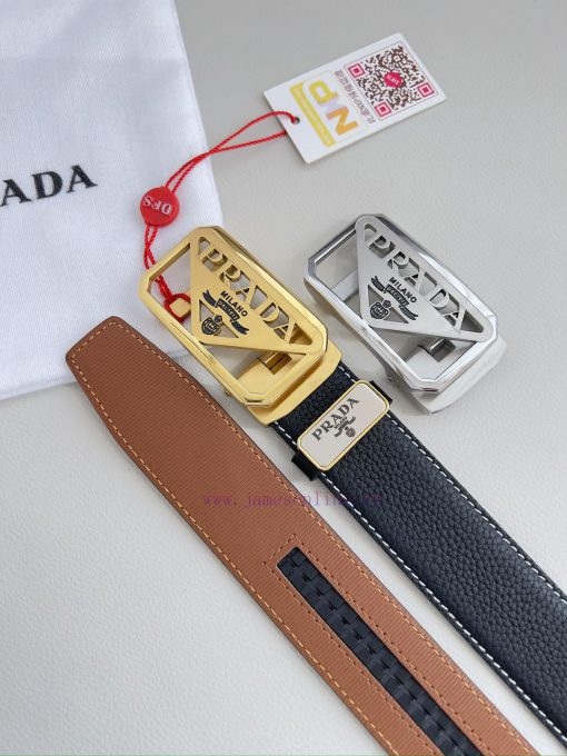 Prada. Prada Belt Automatic BeltAutomatic belt, classic pure steel material automatic buckle f180xeza - Image 9