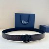 The stainless steel buckle of this Dior Charm belt with a width of 3.5cm reinterprets the cl euc2t0gm