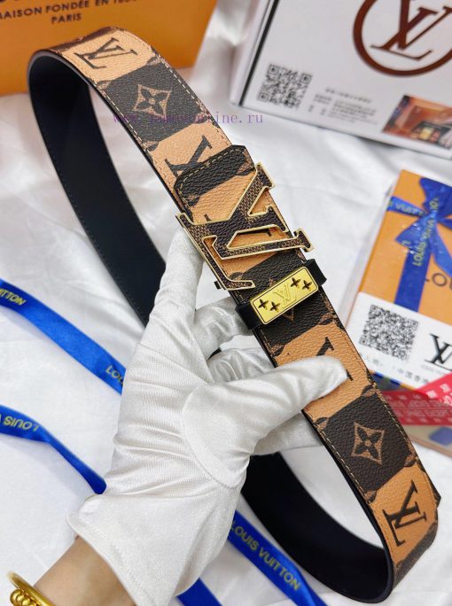 Belt LV Louis ReproductionBelt made of 100% head layer cowhide, ensuring genuine leather sti ww3ltp1b - Image 7
