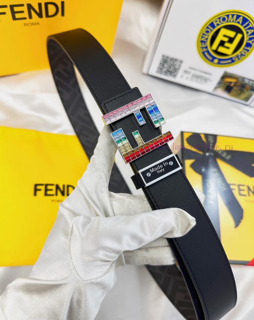 Belt FENDI Fendi ReproductionThe waistband is made of 100% head layer cowhide, ensuring genu wzbph42b - Image 4