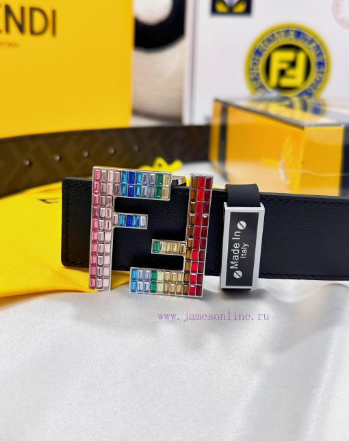 Belt FENDI Fendi ReproductionThe waistband is made of 100% head layer cowhide, ensuring genu wzbph42b - Image 9