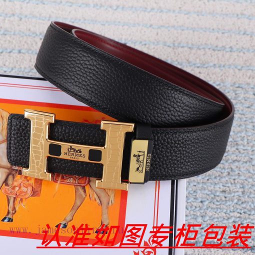 HermesThe material is made of 100% top layer cowhide, ensuring that 24k pure steel buckles m v5czn56u - Image 4