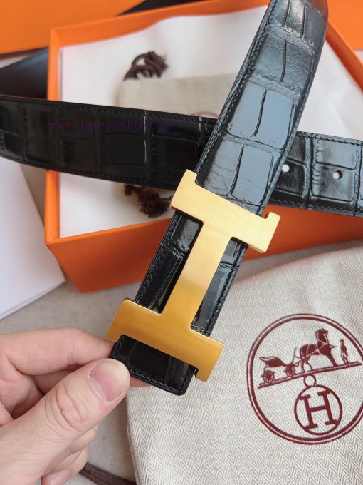 Hermes HERMESConstance belt buckle&double-sided leather belt 38mm, made of Epsom original ca kaii2vqt - Image 7