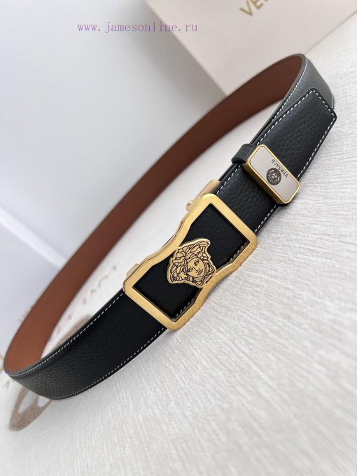 Versace Versace. ️ Belt and belt automatic beltAutomatic belt, classic head buckle made of p v6g4gaqf - Image 7