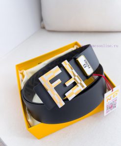 Fendi FENDI ️ Belt and beltBuckle, original classic pure copper boutique letter buckle, phot uavlxeb1