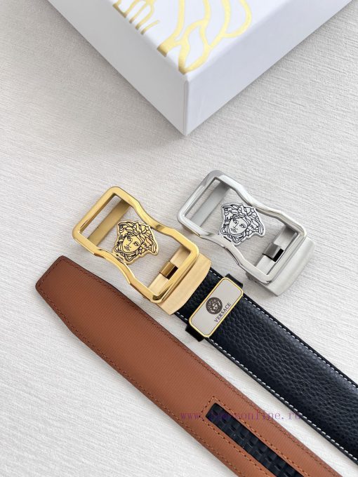 Versace Versace. ️ Belt and belt automatic beltAutomatic belt, classic head buckle made of p v6g4gaqf - Image 10