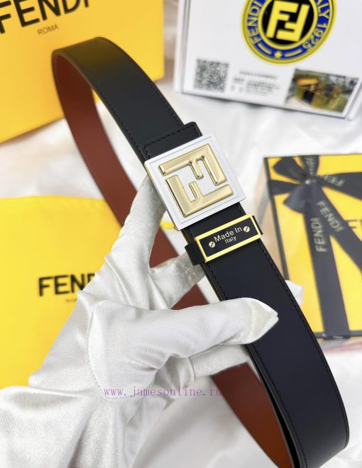 Belt FENDI Fendi ReproductionThe waistband is made of 100% cowhide, ensuring a double layere 7kmbsa7o - Image 8
