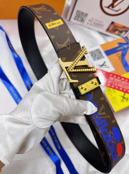 Belt LV Louis Reproduction-The waistband is made of 100% imported original cowhide, ensuring jq7al3lk - Image 7