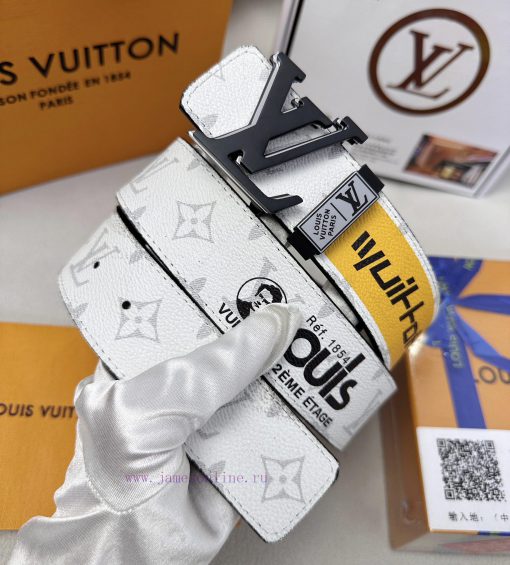 Belt LV Louis Vuitton Top Remakes-The waistband is made of 100% imported original cowhide, e z6c5ih0o - Image 3