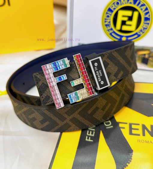 Belt FENDI Fendi ReproductionThe waistband is made of 100% head layer cowhide, ensuring genu 2y2it007 - Image 6