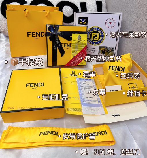 Belt FENDI Fendi ReproductionThe waistband is made of 100% head layer cowhide, ensuring genu dc0xdjig - Image 10