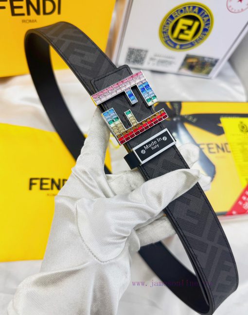 Belt FENDI Fendi ReproductionThe waistband is made of 100% head layer cowhide, ensuring genu dc0xdjig - Image 17
