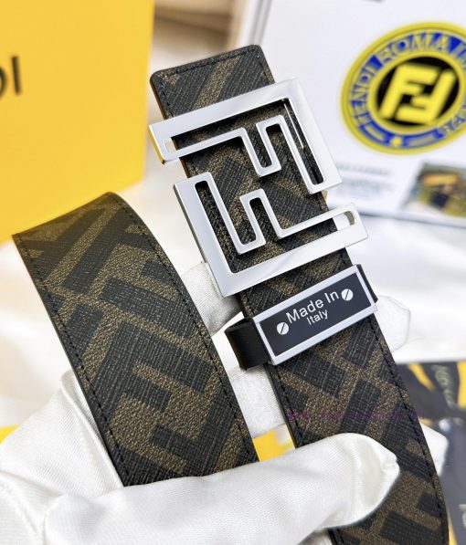 Belt FENDI Fendi ReproductionThe waistband is made of 100% cowhide, ensuring a double-layer drhfpibu - Image 8