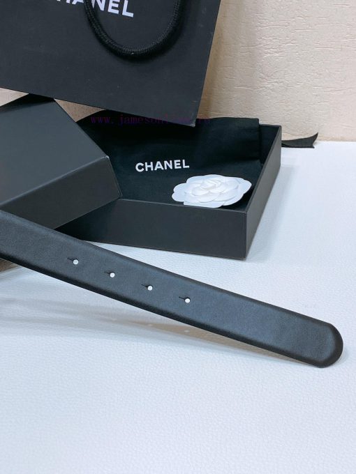 Chanel 24c rhinestone pearl logo buckle brass metal imported sheepskin plain weave with logo fokaly83 - Image 12