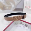 4.0cm Valentino waist belt, double-sided top layer cowhide material, length. 758.80.85.90.95 5h8fliff